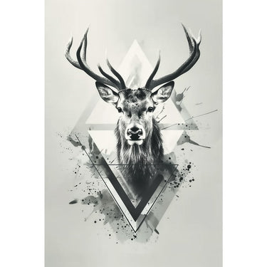 Abstract Deer Head Canvas